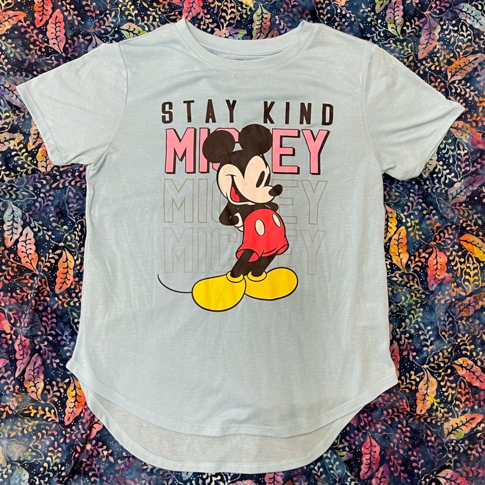 Disney Mickey Mouse Stay Kind T-Shirt Size Large Juniors
